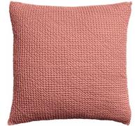 Coussin en Coton recyclé, nid d'abeille, déco Salon, Terracotta, 45 x 45
