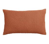 Coussin en Coton recyclé, nid d'abeille, décoratif, Cuivre, 30 x 50 cm