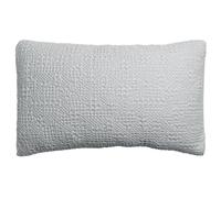 Coussin en Coton Stonewashed, nid d'abeille, Perle, 40 x 65 cm