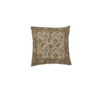 Coussin en coton vert, carré, à motifs, imprimé rouge - Bloomingville, Nill - 40x40x1 cm