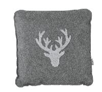 Coussin en feutre cerf Gilde Gris clair