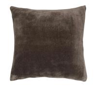 Coussin en Flanelle Uni Ollis 38x38cm Gris Foncé