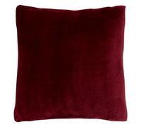 Coussin en Flanelle Uni Ollis 38x38cm Rouge Grenat