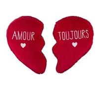 Coussin en forme de cœur détachable en polyester rouge - - ALTOBUY Rouge