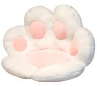 Coussin en Forme de Patte de Chat, Coussin de SièGe Mignon pour Chaise de Jeu, Coussin en Peluche Chaton pour Canapé Paresseux, Coussin de Chaise Doux(White)