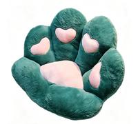 Coussin en Forme de Patte de Chat, Coussin de SièGe Mignon pour Chaise de Jeu, Coussin en Peluche Chaton pour Canapé Paresseux, Coussin de Chaise Doux(Green A)