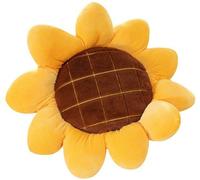 Coussin en forme de tournesol Unyqoos® de 50 cm – coussin décoratif en forme de fleur, en peluche, avec un rembourrage en coton PP doux, pour plus de confort et de décoration pour canapé, lit, voiture