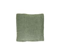 Coussin en lin vert pâle, carré, uni, face arrière en velours de coton - Pomax, Opposites - 45x45x8 cm
