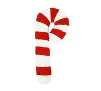 Coussin en peluche, coussin de Noël pour canapé, coussin de Noël en forme de canne à sucre d'orge - Coussin coloré et flexible comme décoration de la maison - Coussin festif pour canapé, lit, canapé