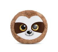 Coussin en Peluche GLUBSCHIS Paresseux Heywood 32x32cm Brun - Oreiller en Peluche Doux pour Les garçons, Les Filles - idéal pour la Maison, la Maternelle ou en déplacement