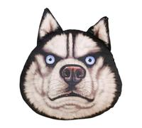 Coussin en peluche pour chien | Coussin en peluche à motif tête de husky | Pour la maison, le bureau, l'appartement, le dortoir, la ferme, la voiture, le salon, la chambre à coucher