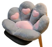 Coussin en Peluche Surdimensionné avec Motif Patte d'ours, Doux et Chaud, Coussin de SièGe pour Chaise de Jeu, Chambre(Gray)