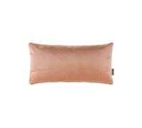 Coussin en tissu aspect velours vieux rose, rectangulaire, motif losanges - Dutchbone, Spencer - 60x30x10 cm