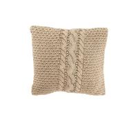 Coussin en Tricot Tressé "Helena" 50x50cm Beige