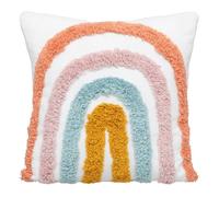 Coussin enfant ""Arc-en-ciel"" coton 40x40cm - Atmosphera Créateur d'intérieur