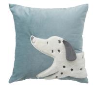 Coussin Enfant Déco Dalmatien 39x39cm Bleu