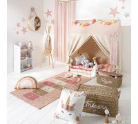 Atmosphera – Coussin enfant Licorne Bohème – Pompons – 39x39 cm – Blanc