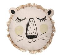 Atmosphera - Coussin enfant Lion - Coton - D44 cm - Beige
