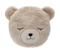 Coussin enfant ours beige D28cm - Atmosphera Créateur d'intérieur
