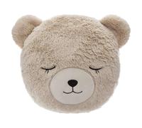 Coussin enfant rond Ourson - Diam 28 cm - Beige