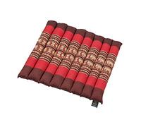 Coussin enroulable avec rembourrage de Kapok, 40 x 38 x 4 cm, rouge-marron