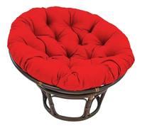 Coussin épais en forme d'œuf pour fauteuil suspendu, fauteuil à bascule, coussin de rechange extra épais en rotin rouge rond pour panier suspendu d'extérieur, fauteuil à bascule, coussin nid