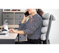 InnovaGoods - Oreiller Triangulaire Multipositions à Double Cale, Ergonomique, Polyvalent et Adaptable, Mousse à Mémoire de Forme Haute Densité, Housse Amovible, Gris, Médiano, Polyester