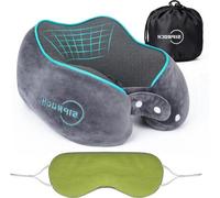 Coussin ergonomique pour le cou en mousse à mémoire de forme Unyqoos® pour adultes, dimensions 30x28x12 cm – Soutien cervical à 360°, tissu respirant, housse lavable, coussin de voyage pour avion et v