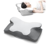 Coussin ergonomique pour le cou Unyqoos® en mousse à mémoire de forme – orthopédique, avec 5 zones de soutien, respirant, avec housse amovible et lavable, idéal pour les personnes dormant sur le côté,