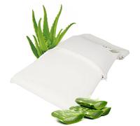 Coussin ergonomique pour le cou Unyqoos® en mousse viscoélastique, respirant, hypoallergénique, avec housse en Aloe Vera, format voyage : 40 x 24 x 12 cm