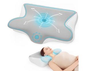 Coussin ergonomique Unyqoos® en mousse à mémoire de forme, réglable en hauteur – support orthopédique pour le sommeil, idéal pour les personnes dormant sur le côté, sur le dos ou sur le ventre, OEKO-T