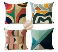 Coussin Exterieur Housse Coussin 40x40cm Patchwork ColorImperméable Housse Coussin Canape Taie d'oreiller Decoration Chambre,Lot de 4 Housses de Coussin Canapé Decoratif pour Maison Salon Jardin R129