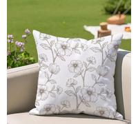 Coussin Exterieur Imperméable 30 x 30 cm, Housse de Coussin Décoratif Crème Usine pour Meubles de Jardin, Balcon, Canapé, Salon, Impression Recto-Verso, Déco de Printemps et Été Lot de 1, #416l