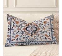 Coussin Exterieur Impermeable Beige, Bohême Taie d'oreiller en Lin Résistant avec Fermeture Éclair Invisible, Décoration Moderne pour Salon de Jardin, Balcon, Canapé et Chambre, 50x60 cm, A*643