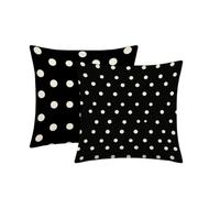 Coussin Exterieur Impermeable Coussin 30x30cm Lot de 2 Noir et Blanc Simple