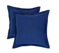 Coussin extérieur imperméable - Coussin décoratif 45x45 cm - Bleu marine - Lot de 2 - HOMESCAPES