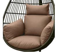 Coussin extérieur imperméable pour fauteuil suspendu - HOMESCAPES - Coussin de rechange pour fauteuil oeuf - Taupe