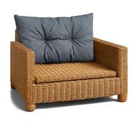 Coussin extérieur salon jardin Coussin de dossier 40x60 cm - lounge pour meubles rotin fauteuil banc balcon terrasse - déperlant matelassé robuste épais moelleux confortable Jean lin écologique
