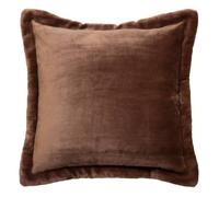 Atmosphera – Coussin flanelle Cuddly 53 x 53 cm Marron