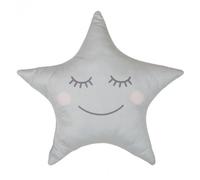 HOME DECO KIDS Coussin Étoile Gris 37 x 2 x 44 cm Enfant Deco Chambre d'enfant Textile Moelleux Lavable Thématique