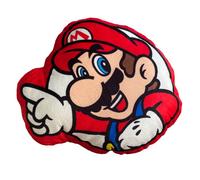 Coussin forme imprimé 100% Polyester - SUPER MARIO LEVEL UP - Rouge - 30x30cm