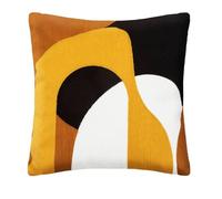 Coussin Déco Imprimé Hary 45x45cm Ocre