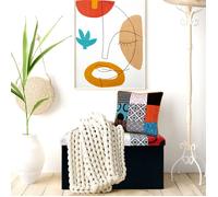 Coussin - HOME DECO FACTORY - Patchwork - Déhoussable - Multicolore