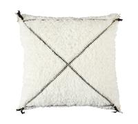 Coussin Sherpa Tressé Crush 40x40cm Blanc