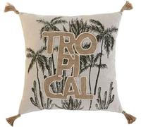 Coussin Home ESPRIT Beige naturel Tropical Boho 45 x 5 x 45 cm