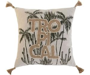 Coussin Home ESPRIT Beige naturel Tropical Boho 45 x 5 x 45 cm