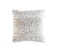 Douceur d'Intérieur – Coussin déhoussable Alaska, imitation fourrure et velours, 45x45 cm, naturel