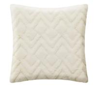 Coussin Imitation Fourrure Mara - 45x45 cm - Blanc