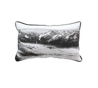 Coussin imprimé montagne Epicéa - 30 x 50 cm - Blanc
