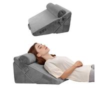 Coussin Incliné Lit-VEVOR-Oreiller Triangulaire Orthopédique-Rembourrage Mousse-Housse Lavable-Coussin de Lecture Lit